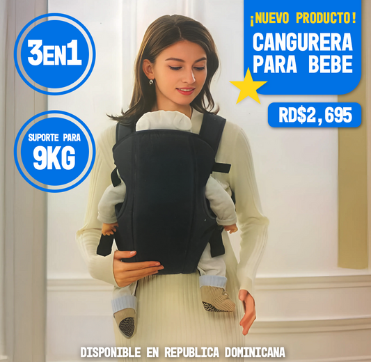 Cangurera para Bebes | 3en1 | Soporte de 9kg