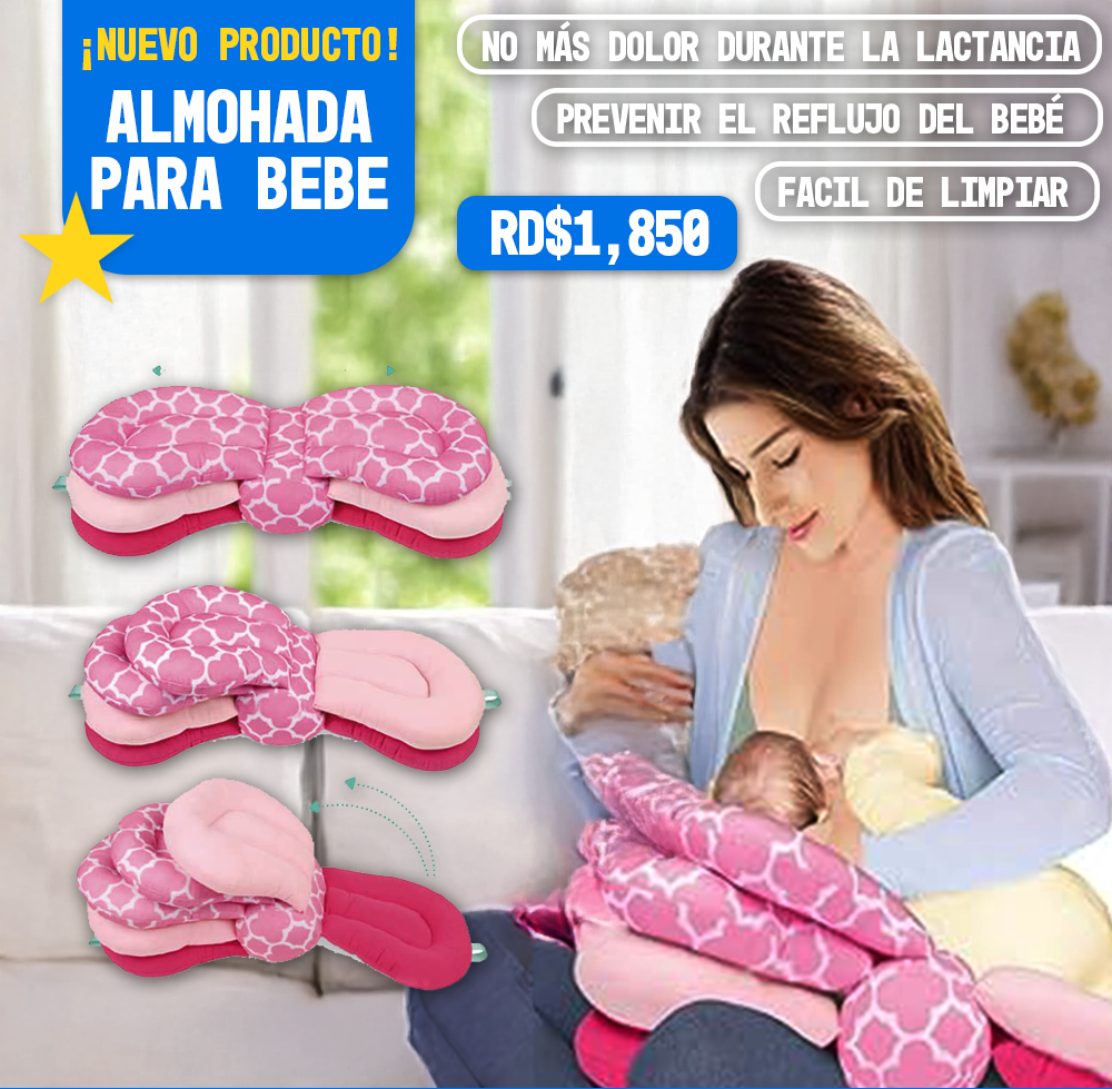 Almohada para Bebes | Mejora Reflujo del Bebe | Facil de Limpiar